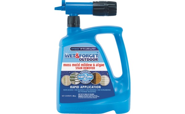 Wet & Forget 48 oz. Hose End Spray Concentrate Moss, Mildew, Algae, & Mold Stain Remover