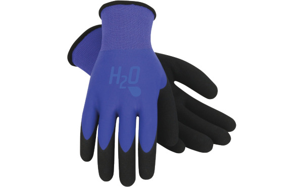 Mud H2O Women's Large Latex Coated Polyester Cobalt Blue Garden Glove